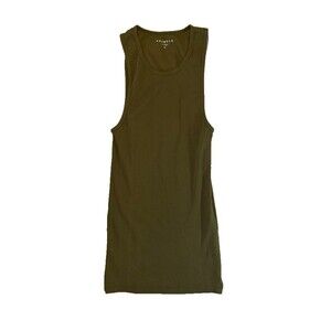 Youngla Olive Green Ribbed Tank Top Scoop Neck Women’s Size XL